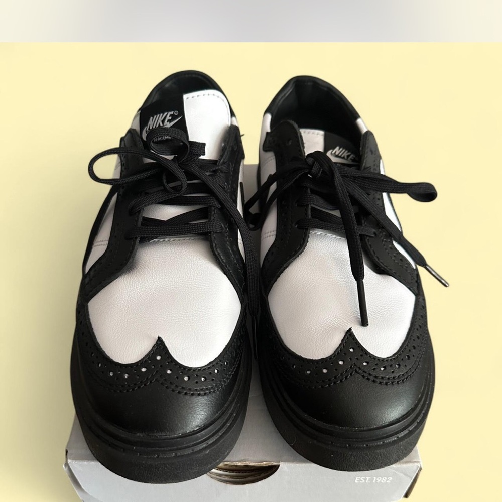 Nike Black and White Brogue Sneakers